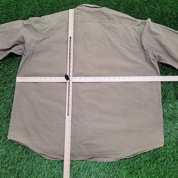 Vintage 90s CARHARTT Rugged Button Shirt 3XL 29x32 Baggy USA - Picture 4 of 16
